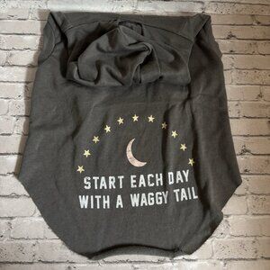 Grayson Pup "Start Each Day With A Waggy Tail" Grey Dog Shirt Size Large NWT